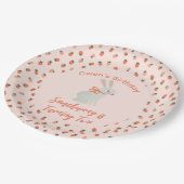 Sonne und Erdbeere Pappteller (Schrägansicht)