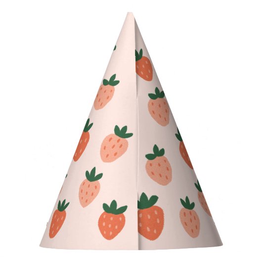 Sonne und Erdbeere Partyhütchen (Rückseite)