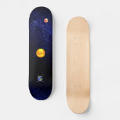 Sonne und Erde auf der Galaxie-Skateboard Skateboard (Vorderseite)