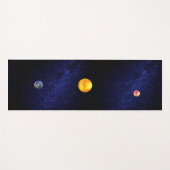 Sonne und Erde auf der Milchstraße Yogamatte (Vorderseite (Horizontal))
