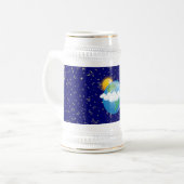 Sonne und Erde - Bierglas (Vorderseite Links)