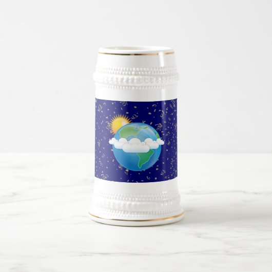 Sonne und Erde - Bierglas (Mittel)