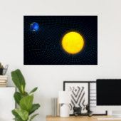 Sonne und Erde Gravity Poster (Heimbüro)