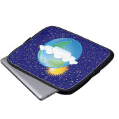 Sonne und Erde - Laptopschutzhülle (Vorne Knopf)