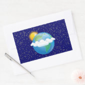 Sonne und Erde - Rechteckiger Aufkleber (Umschlag)