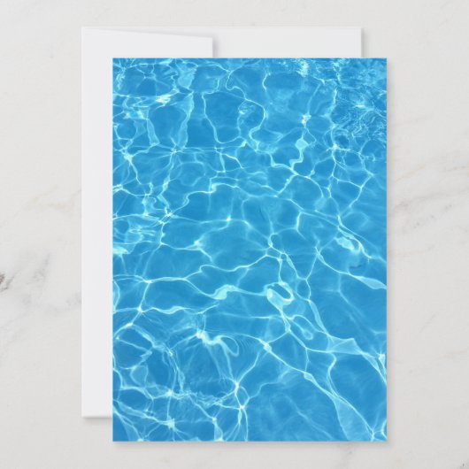 Sonne und Erfolg! Abschluss Pool Party Einladung (Rückseite)