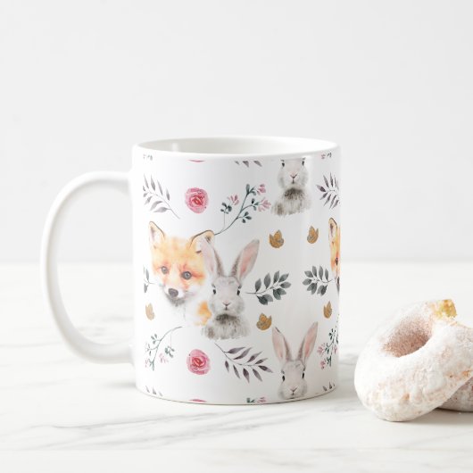 Sonne und Fuchs Kaffeetasse (Mit Donut)