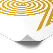 Sonne und goldene Spirale Poster (Ecke)