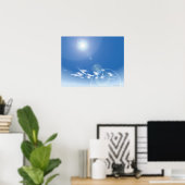 Sonne und Himmel Poster (Heimbüro)