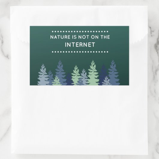 Sonne und Internet-Zitat Rechteckiger Aufkleber (Tasche)