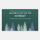 Sonne und Internet-Zitat Rechteckiger Aufkleber (Vorderseite)