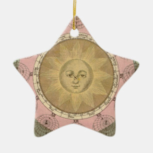 Sonne und Jahreszeiten Detail von einer antiken Ka Keramik Ornament