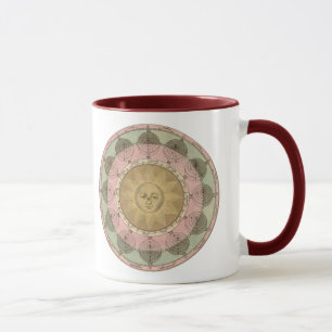 Sonne und Jahreszeiten Detail von einer antiken Ka Tasse