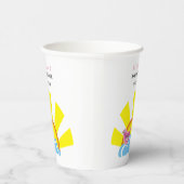 Sonne und kleiner Vogel auf der Cloud Baby Dusche Pappbecher (Rechts)