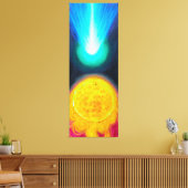 Sonne und Komet Leinwanddruck (Insitu (Wohnzimmer))