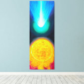 Sonne und Komet Leinwanddruck (Insitu (Holzboden))