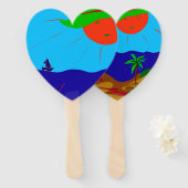 Sonne und Meer Fächer (Vorne und Hinten)