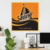 Sonne und Meer segeln Poster (Heimbüro)