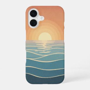 Sonne und Meer Vintage Minimalisten iPhone 16 Hülle