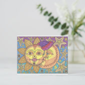 Sonne und Mond 2 Postkarte (Stehend Vorderseite)