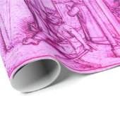 SONNE UND MOND Antike Blaue Lila Astrologie Zeichn Geschenkpapier (Rolleneckpunkt)