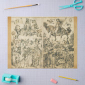 SONNE UND MOND Antike Schwarz-weiße Astrologie Zei Seidenpapier (Basteln)