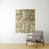 SONNE UND MOND antikes Schwarz-weißes Wandteppich (Beispiel)