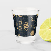 Sonne und Mond - Astronomie Hexe Schnapsglas (Vorderseite)