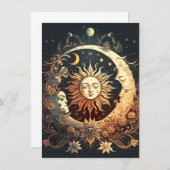 Sonne und Mond Dankeskarte (Vorne/Hinten)