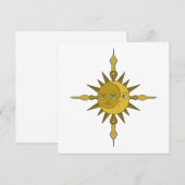 Sonne und Mond Dankeskarte (Vorne/Hinten)
