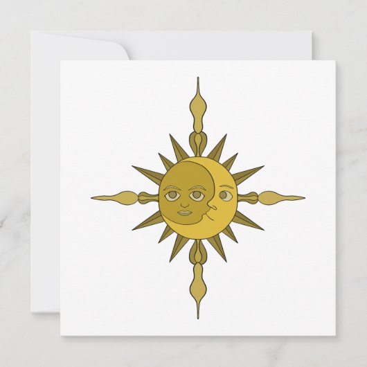 Sonne und Mond Dankeskarte (Vorderseite)
