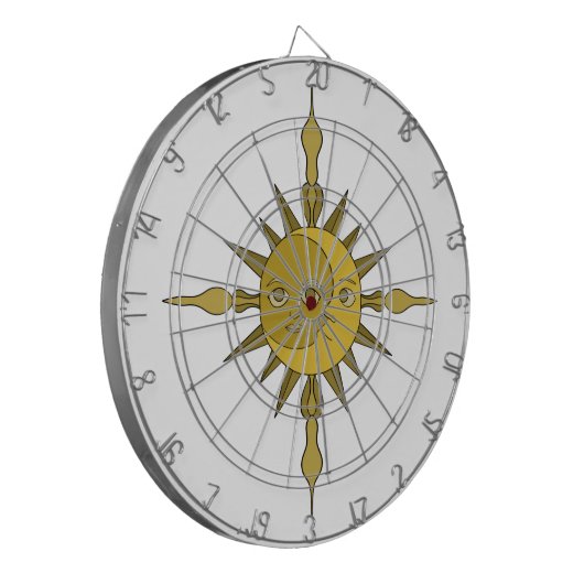 Sonne und Mond Dartscheibe (Vorderseite Links)