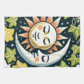 Sonne und Mond Efeu Geschirrtuch (Horizontal)