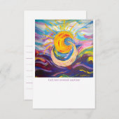 "Sonne und Mond" - flache Note-Karte Mitteilungskarte (Vorne/Hinten)