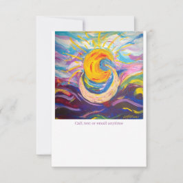 "Sonne und Mond" - flache Note-Karte Mitteilungskarte