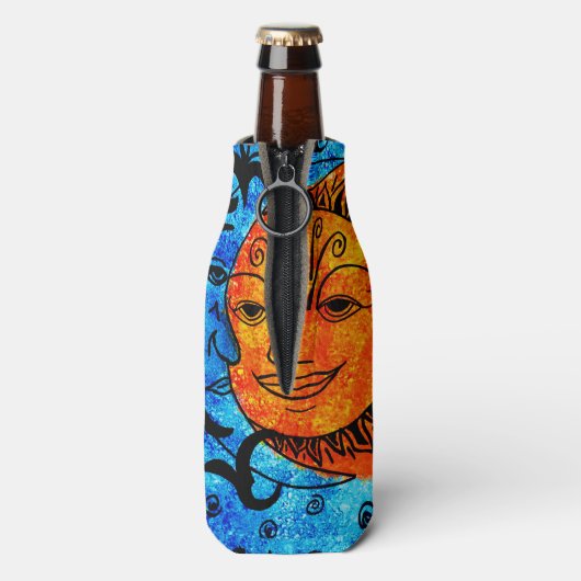 Sonne und Mond Flasche und Dose Cooler Flaschenkühler (Flasche Rückseite)