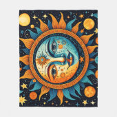 Sonne und Mond Fleecedecke (Vorderseite)