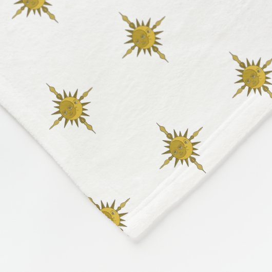 Sonne und Mond Fleecedecke (Ecke)