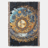 Sonne und Mond Galaxy Throw Blanket Decke (Vorderseite Vertikal)