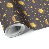 Sonne und Mond Geschenkpapier (Rolleneckpunkt)
