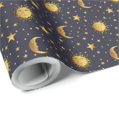 Sonne und Mond Geschenkpapier (Rolleneckpunkt)