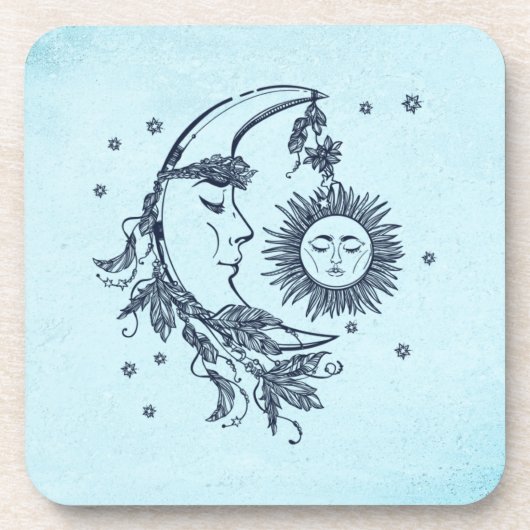 Sonne und Mond Getränkeuntersetzer (Vorderseite)