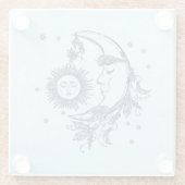 Sonne und Mond Glasuntersetzer (Rückseite)