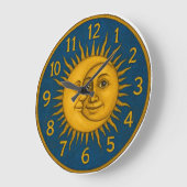 Sonne und Mond Große Wanduhr (Winkel)