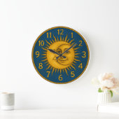 Sonne und Mond Große Wanduhr (Zuhause)