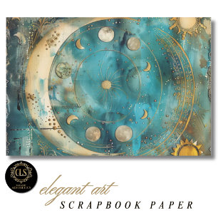 Sonne und Mond Himmel-Muster-Schreibpapier