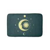 Sonne und Mond Himmelsdesign mit Mondphasen Badematte (Vorderseite)