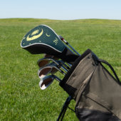 Sonne und Mond Himmelsdesign mit Mondphasen Golf Headcover (In SItu)