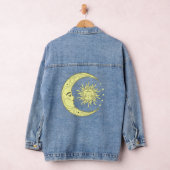 Sonne und Mond Himmelsdesign mit Mondphasen Jeansjacke (Hangar)
