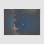 Sonne und Mond hinter Booten Seidenpapier (Vorderseite)